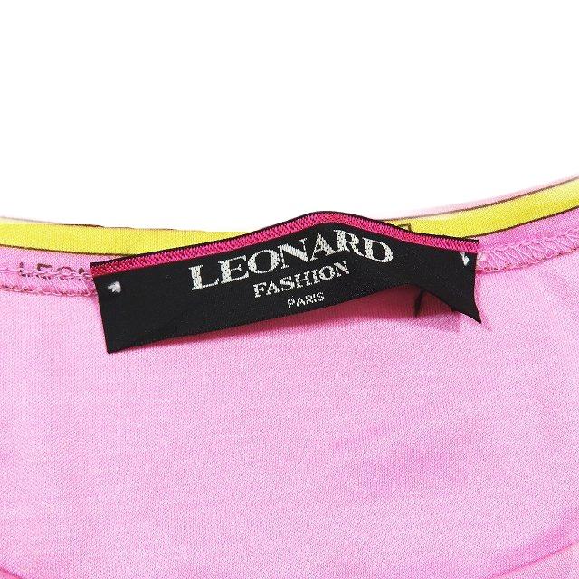 LEONARD レオナール ラインストーン Tシャツ カットソー 半袖  