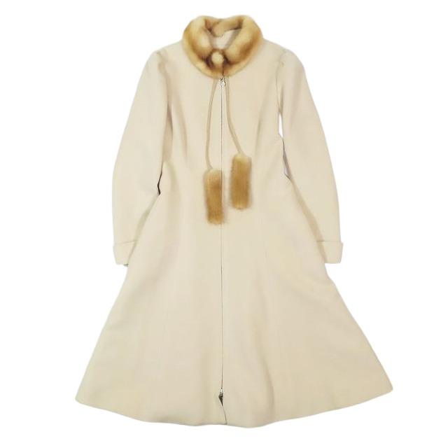 ルネ ベージュファーコート 34 極美品】ルネ プリンセスコート