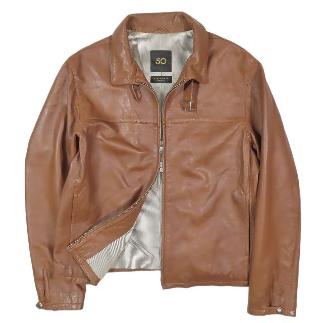 チンクアンタ Cinquanta ラムレザー シングル ライダース ジャケット 
