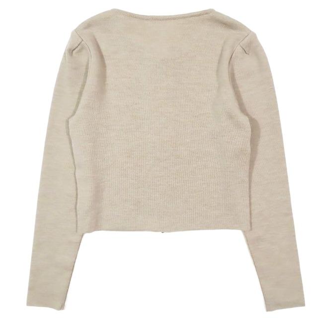 美品★ルネ　ニットジャケット　パール　34サイズ Rene（ルネ） 美品 19aw パール ジップ カーディガン ニット