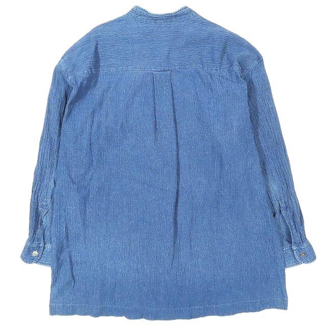 【中古】ヴィンテージ イッセイミヤケ Vintage ISSEY MIYAKE Archive アーカイブ マオカラー スタンドカラー シャツ ジャケット ブルー ISSEY MIYAKE（イッセイミヤケ） ヴィンテージ Vintage ISSEY MIYAKE