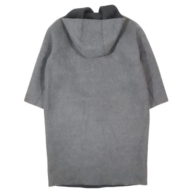 ミズイロインド　フード付アウター ミズイロインド mizuiro ind フーデッド ボンディング ロング コート