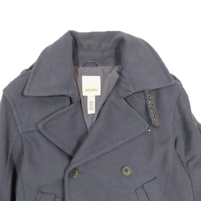 DIESEL ネイビー ダブルブレストピーコート DIESEL ネイビー ダブル