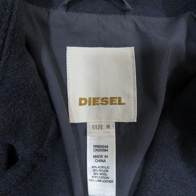 diesel Pコート ラムレザー DIESEL（ディーゼル） ウール ラムレザー Pコート ピーコート ミドル