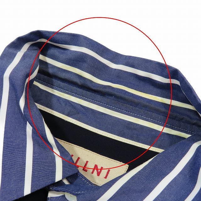 21SS クルニ CULLNI ブロッキングストライプシャツ ブラウス 長袖