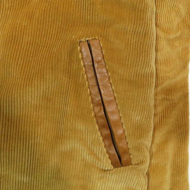 ウールリッチ WOOLRICH コーデュロイジャケット レザー ジップ ミドル