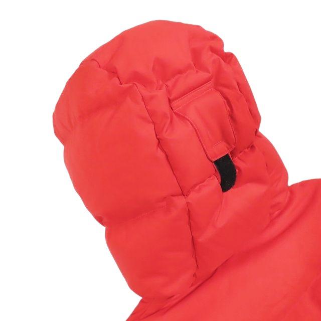 美品 エーグル AIGLE ダウンジャケット ブルゾン フーデット ロゴ刺繍