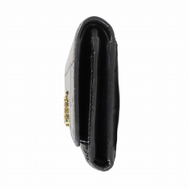 BURBERRY TBモノグラム三つ折り財布 黒 レザー バーバリー TBモノグラム レザー 三つ折り財布 ブラック 近年