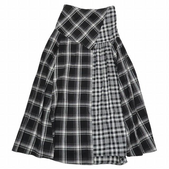 AULA AILA 22AW アウラアイラ NELL CHECK SKIRT ネル チェック フレア  