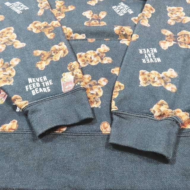 18ss ミルクボーイ MILKBOY NEVER BEAR ベア クマ 総柄 スウェット 