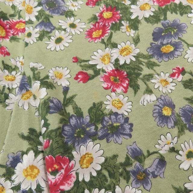 『ケンゾー』 (38) レトロフラワー柄フレアスカート フランス製 フェミニン ケンゾー』 (38) レトロフラワー柄フレアスカート フランス製