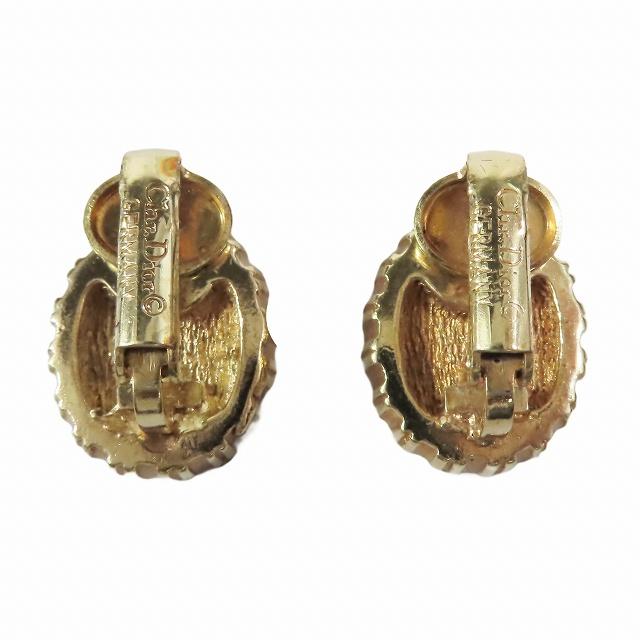 ヴィンテージ クリスチャンディオール サークル型 ピアス イヤリング