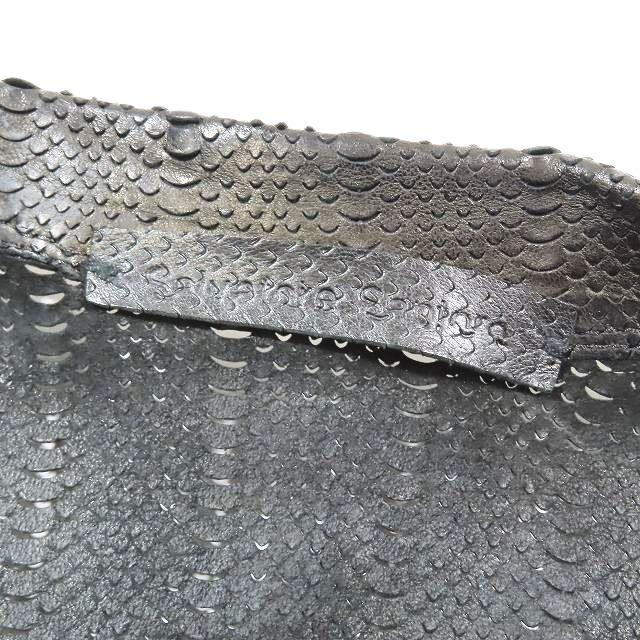 最も安い 美品サルヴァトーレ・サントロ 比翼ラムレザーパイソン型押し