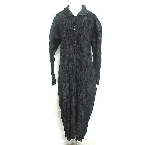 早割クーポン イッセイミヤケ Issey Miyake シャツ ワンピース ロング マキシ丈 プリーツ 加工 長袖 ベロア Im04fj996 ブラック 黒 2 0910 Ibs74 レディース 珍しい Www Thedailyspud Com