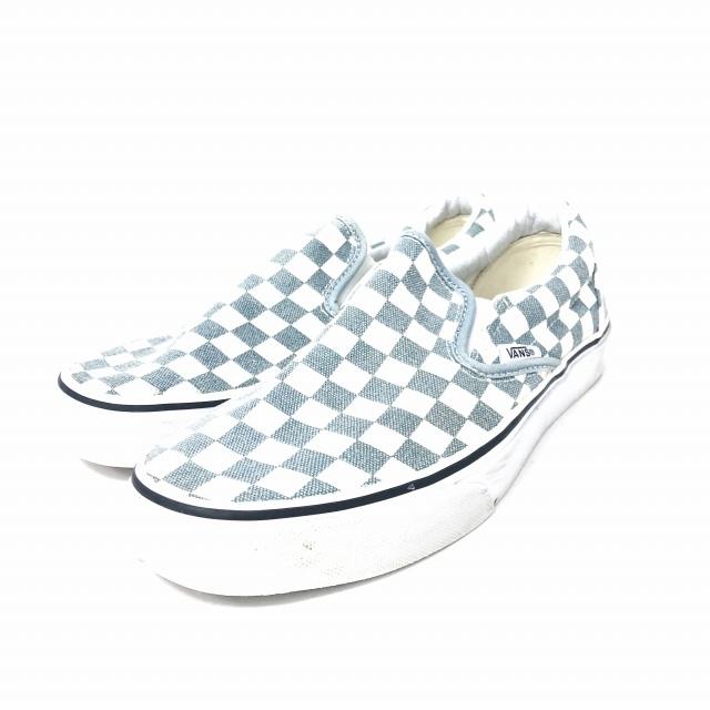 中古 バンズ Vans スリッポン スニーカー チェッカーボード チェック柄 水色 白 ブルー ホワイト 24 5cm 0319 レディース ベクトル 古着 098 ブランド古着販売のベクトル 通販 Yahoo ショッピング