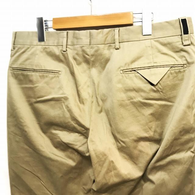 本物 コットン ロールアップ チノパン 国内正規 Prada 中古 プラダ チノパン 国内正規 Prada 中古 プラダ Prada ボタンフライ 古着 ベクトル メンズ 1125 52 ベージュ ボトムス パンツ