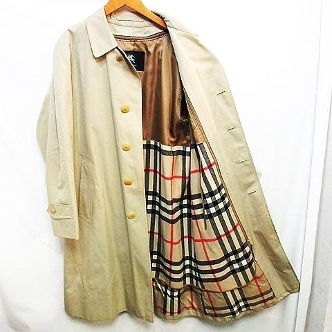 中古 バーバリー ロンドン ヴィンテージ カシミヤ混 ライナー付 ステン