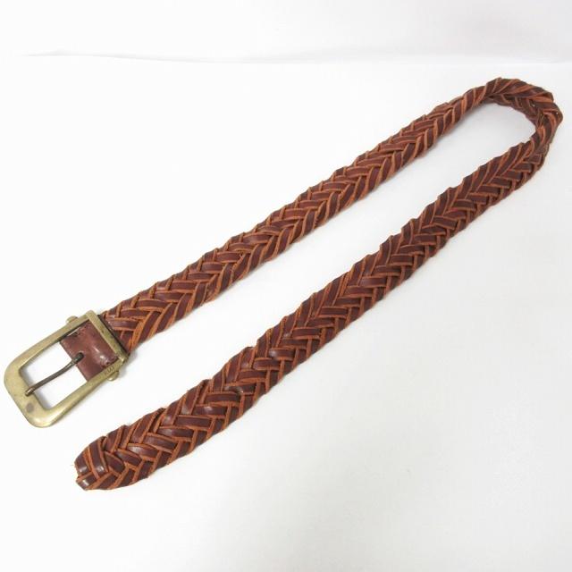 中古 ラルフローレン RALPH LAUREN イタリア製 レザー 編み込み