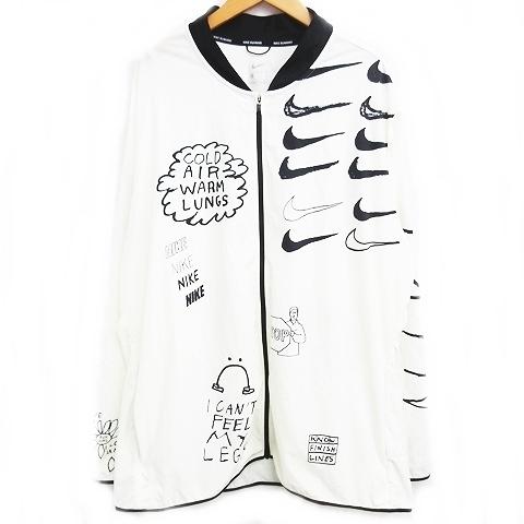 中古 ナイキ NATHAN BELL PRINTED RUNNING ナイロンジャケット