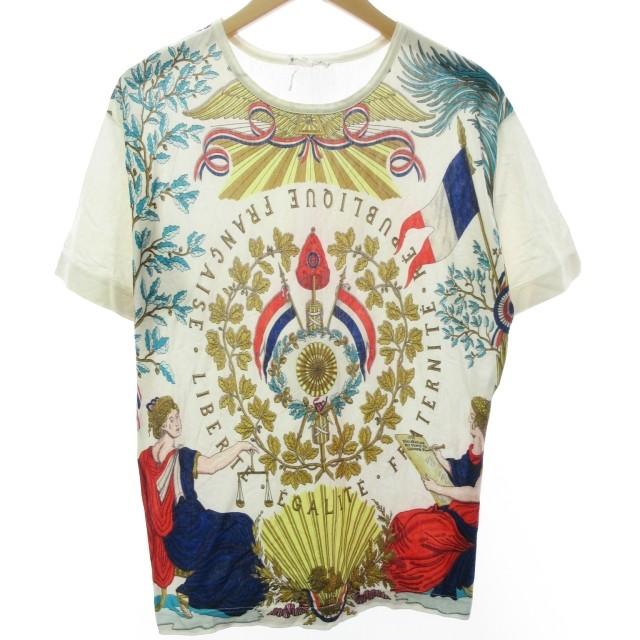エルメス HERMES ヴィンテージ Tシャツ カットソー 半袖 コットン 総柄デザイン スカーフ柄 クルーネック フランス製 ホワイト系 白 マルチ  :098-902208290086:ブランド古着販売のベクトル - 通販 - Yahoo!ショッピング