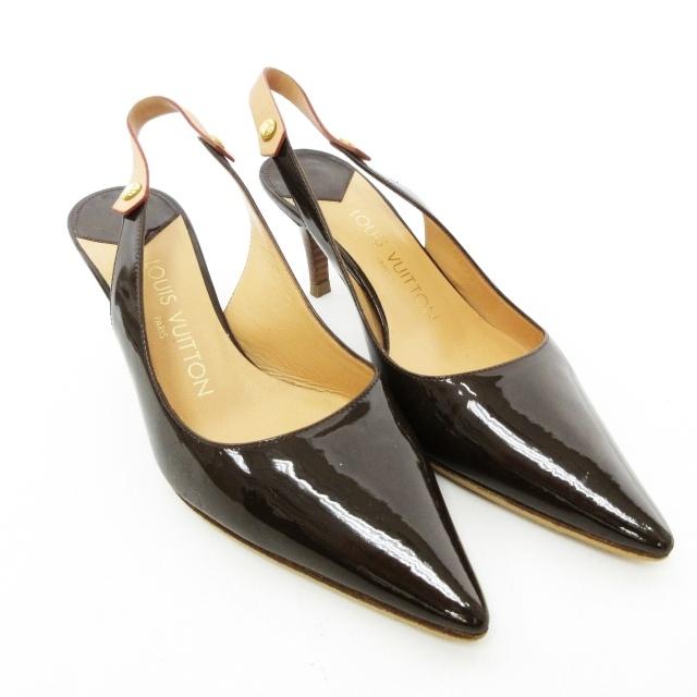 ルイヴィトン グラフィティ スリングバックパンプス ハイヒール