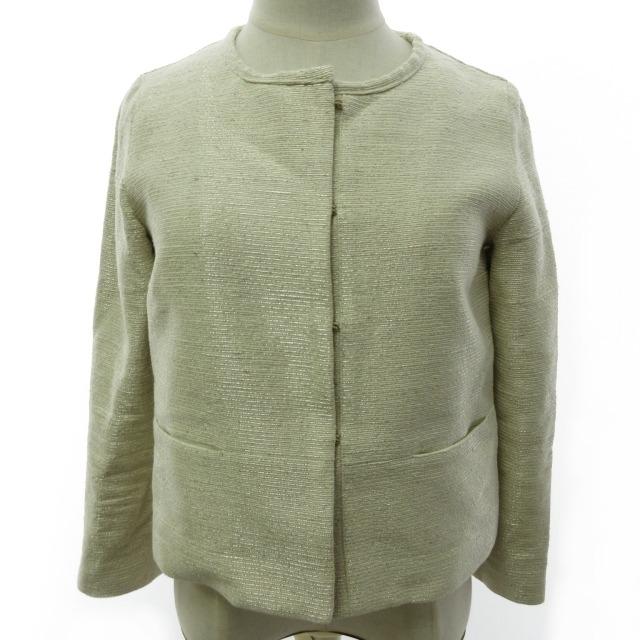 ウィムガゼット Whim Gazette シルク ノーカラー ジャケット ブレザー