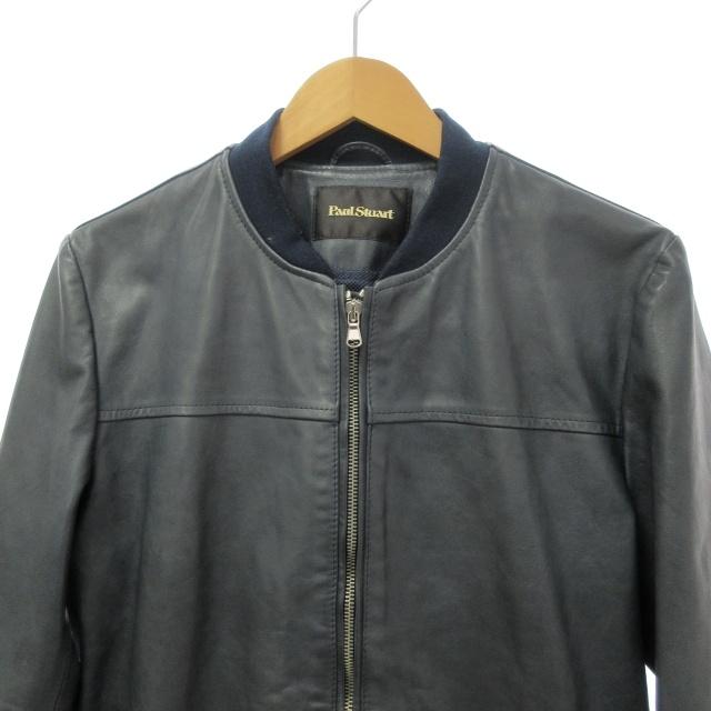 ポールスチュアート PAUL STUART 美品 ラムレザー ジャケット ブルゾン