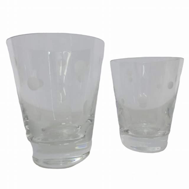 バカラ Baccarat クラウン タンブラー グラス 大×小 2点セット まとめて クリスタルガラス ドット柄 水玉柄 クリア 0308 その他  :098-902303070011:ブランド古着販売のベクトル - 通販 - Yahoo!ショッピング