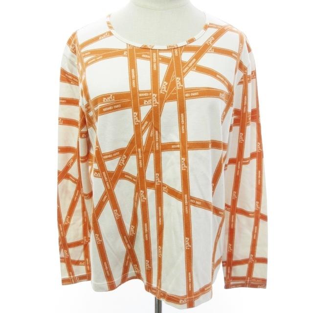 美品【HERMES】エルメス　ボルデュックリボン Tシャツ　M マルジェラ期 HERMES - エルメス マルジェラ期 ボルデュック/リボン Tシャツ M