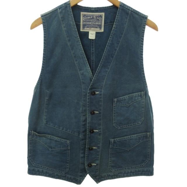 ダブルアールエル RRL 美品 ヴィンテージ加工 本藍染め ベスト デニム