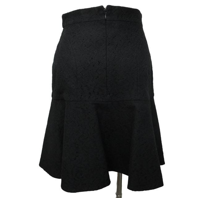 ヌメロヴェントゥーノ N°21 美品 フレアスカート レース切替 膝丈 黒  