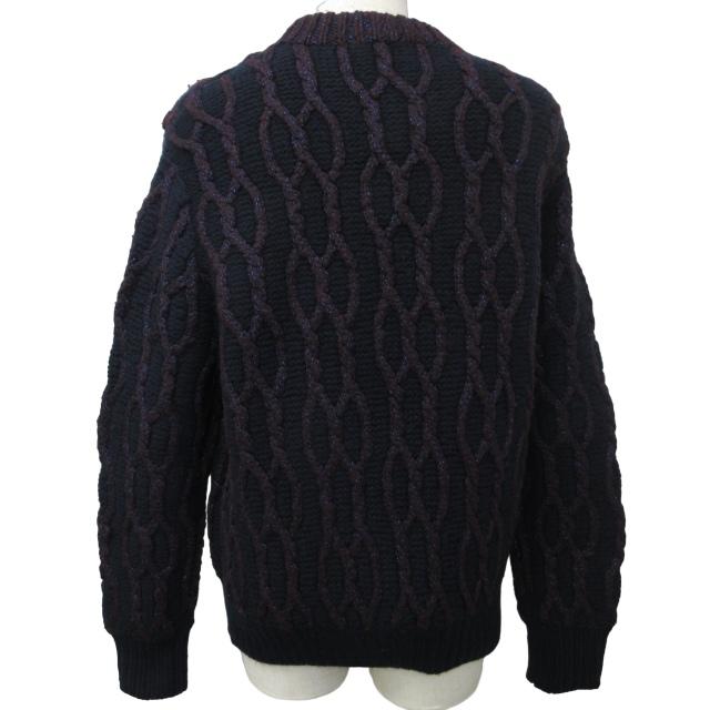 Drawer ドゥロワー カシミヤ 100 アラン編み クルー ニット セーター Drawer ドゥロワー カシミヤ 100 アラン編み クルー ニット セーター