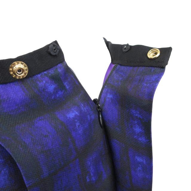ドゥロワー Drawer 美品 20AW シルク ニュアンスプリントプリーツ 