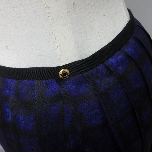 ドゥロワー Drawer 美品 20AW ニュアンスプリントプリーツスカート 