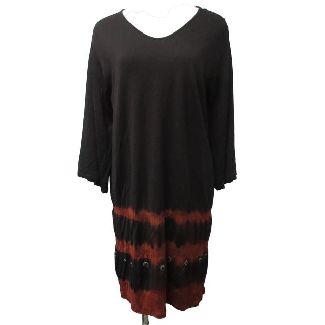 ヨーガンレール JURGEN LEHL 総柄 ウール ロングワンピース タイダイ  