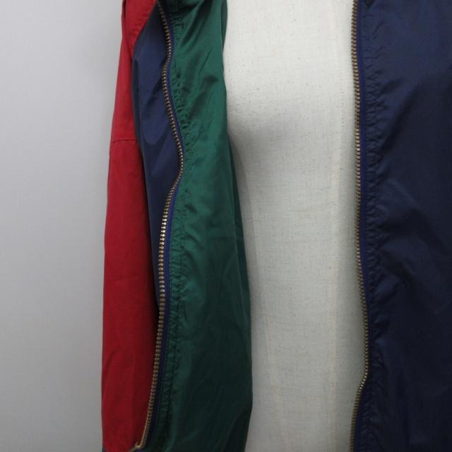 ナイキ NIKE 90s 銀タグ オーバーサイズ ブルゾン ナイロンジャケット 刺繍 フード収納有 ネイビー系 赤 緑 M 1106 メンズ レディース｜vectorpremium｜06