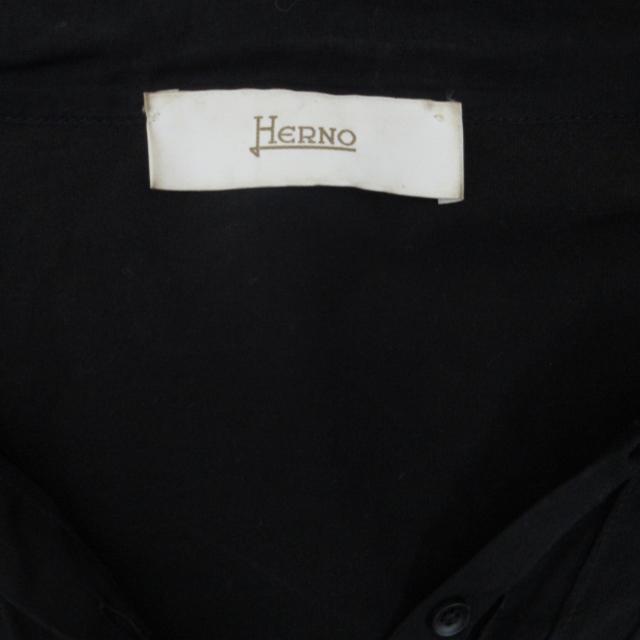 ヘルノ HERNO 長袖 シャツ ブラウス 薄手 透け感 イタリア製 46 約Sサイズ ブラック 1225 レディース｜vectorpremium｜06