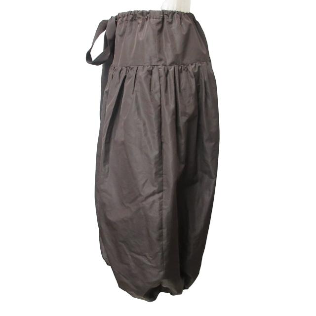 パトゥ Patou 美品 ファイユバブルヘム 2WAY バルーンスカート ロング  
