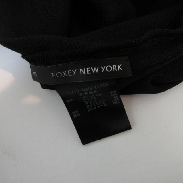 フォクシーニューヨーク FOXEY NEW YORK ワンピース スカート 切替 ストレッチ有 半袖 黒 ブラック 40 Lサイズ 0116 IBO46 レディース｜vectorpremium｜09