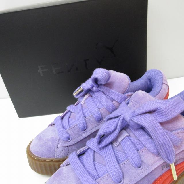 プーマ PUMA ×FENTY フェンティ コラボ 美品 396403-03 Creeper Phatty クリーパー ファッティ  スニーカー シューズ 紫 パープル 24.5cm｜vectorpremium｜09