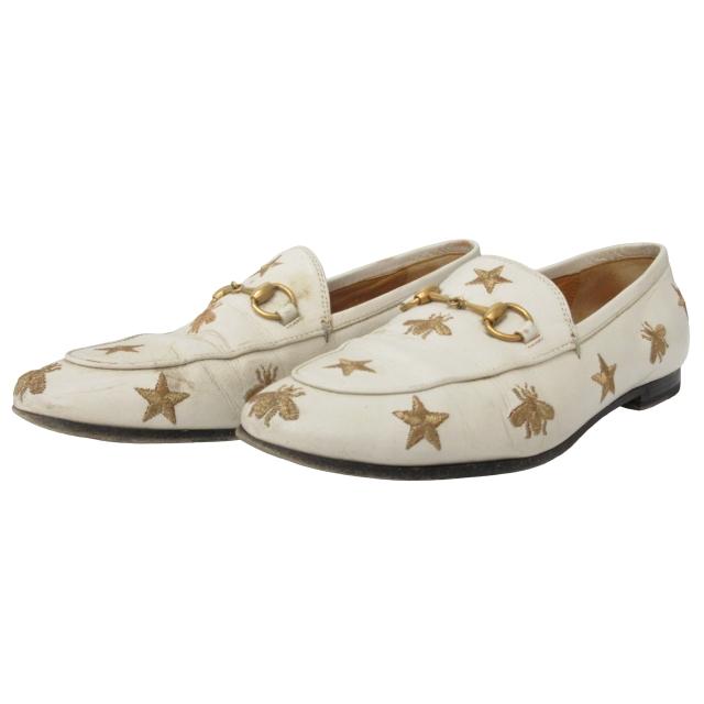 グッチ GUCCI Bee刺繍 ホースビット ローファー スリッポン 革靴 