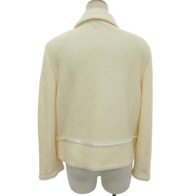 中古】ST.JOHN セントジョン 白 ホワイト ツィード ジャケット 