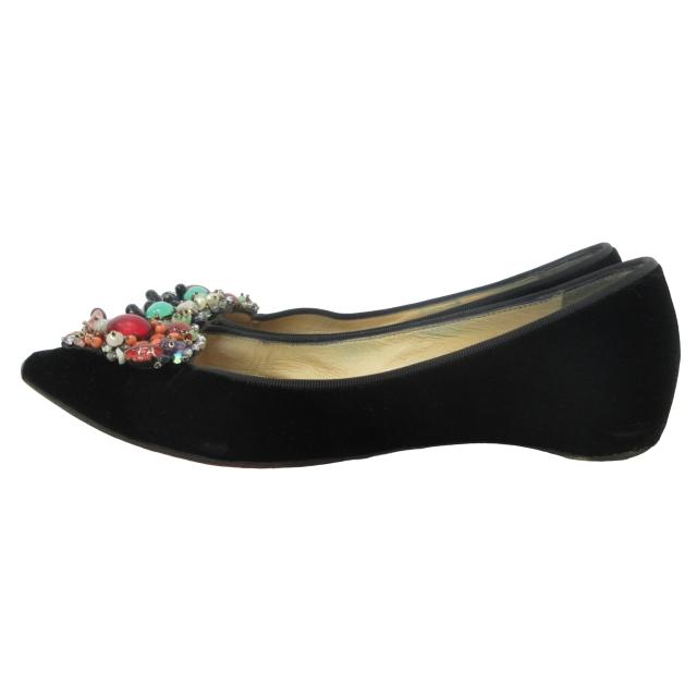 クリスチャンルブタン Christian louboutin スエードバレエシューズ 