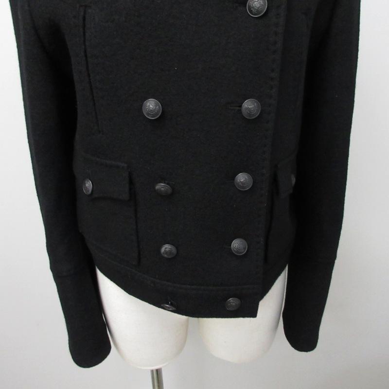 アドーア ADORE ウールブルゾン ジャケット ダブルデザインボタン 黒