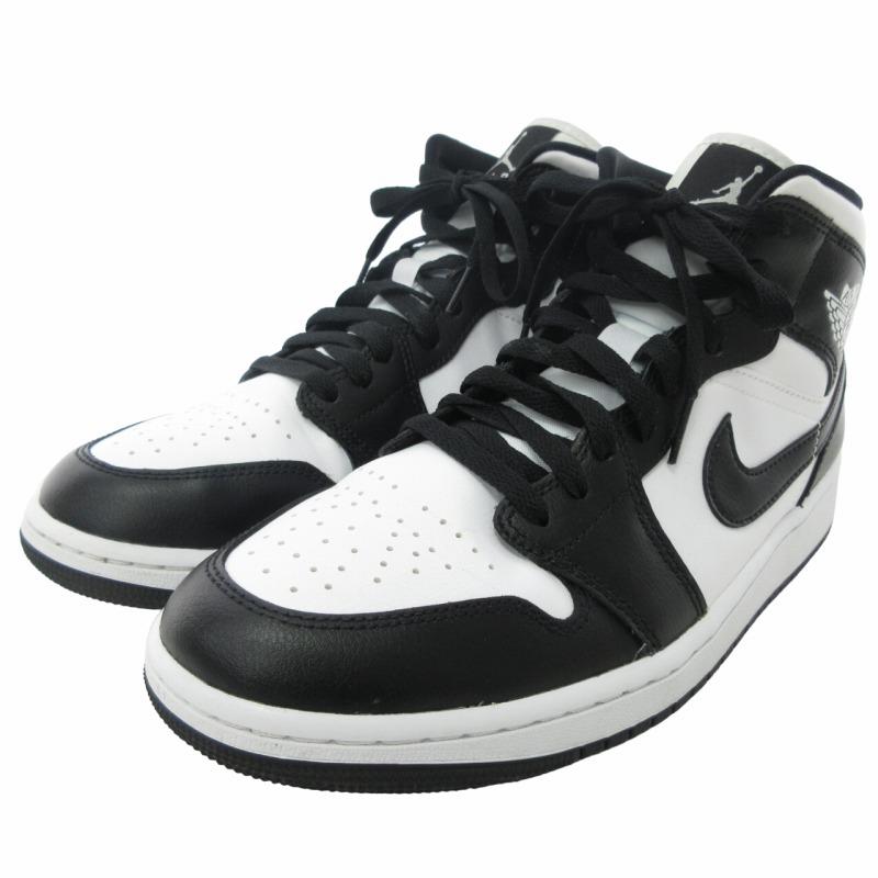 ナイキ NIKE 美品 DV0991-101 AIR JORDAN 1 MID エアジョーダン 1 ミッド スニーカー ハイカット ホワイト ブラック 27.5cm 0419 メンズ｜vectorpremium｜02