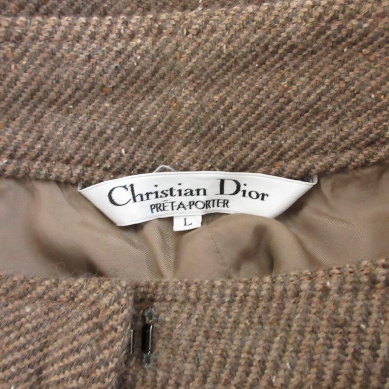 クリスチャンディオール Christian Dior PRET-A-PORTER ウールロングスカート 茶 ブラウン Lサイズ 0424 ■GY14 レディース｜vectorpremium｜04