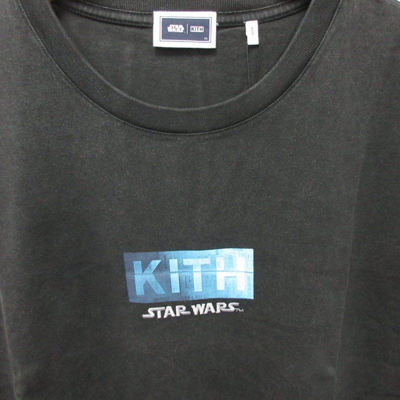 未使用品 キス KITH×STAR WARS スターウォーズ タグ付 21AW DEATH STAR VINTAGE TEE デス・スター ヴィンテージ Tシャツ ブラック 黒 XL｜vectorpremium｜03