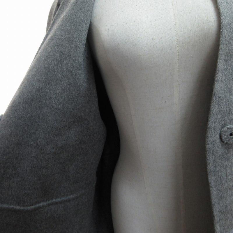 アドーア ADORE 美品 ヤクミックスリバー コート ロング ノーカラー