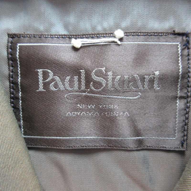 ポールスチュアート PAUL STUART ウール ステンカラーコート ジャケット ライナー付 カーキ系 Mサイズ IBO52 0613 メンズ