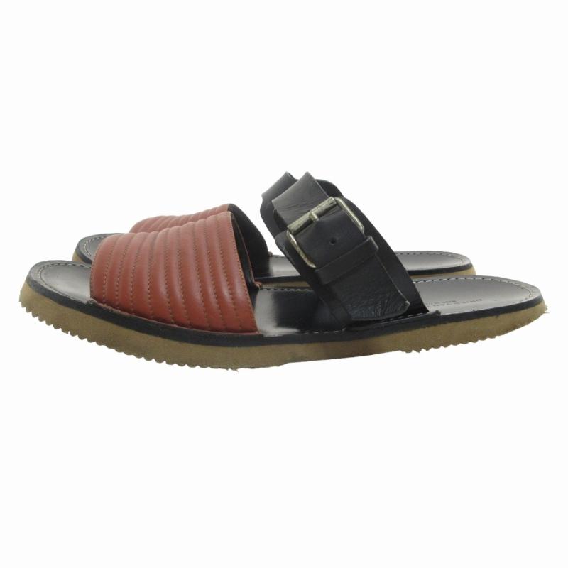 ドリスヴァンノッテン黒レザーサンダル